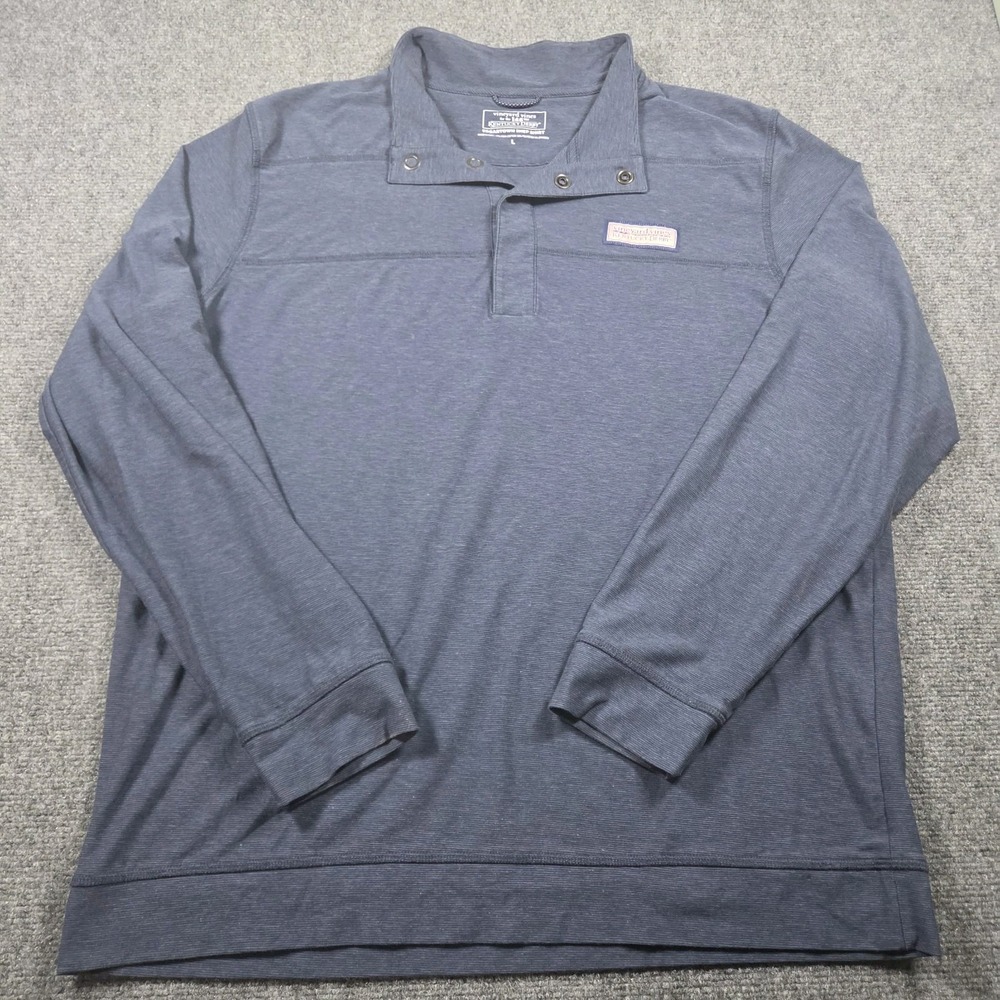 Vineyard Vines Kentucky Derby Pullover Edgartown Shep Shirt Size L Gray